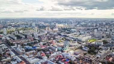 Rusya 'nın Perm kentinin panoramik görüntüsü 