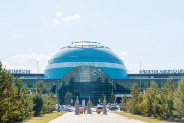 Astana, Kazakistan - 6 Eylül 2016: Uluslararası Havaalanı of