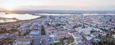 Panoramik bir kazan. Günbatımı, Rusya Federasyonu 
