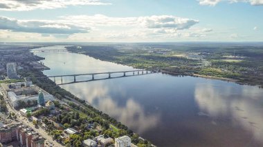 Rusya 'nın Perm kentinin panoramik görüntüsü 