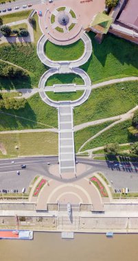 Rusya, Nizhny Novgorod - 21 Ağustos 2017: Chkalov merdiven 