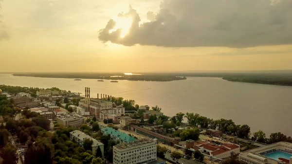 Veduta di Samara e del fiume Volga, Russia — Foto Stock