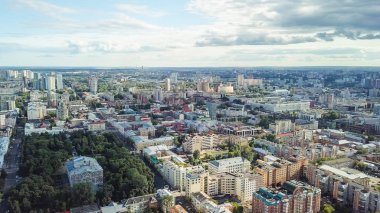Rusya 'nın Perm kentinin panoramik görüntüsü 
