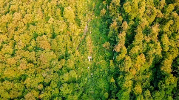 View from the air. Rosa Khutor, Krasnaya Polyana. Sochi, Russia — Stock Photo, Image