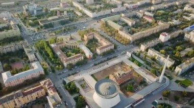 Rusya, Volgograd - 28 Ağustos 2017: Müzesi-rezerv Stalingrad Savaşı, Müze kompleksi Volgograd (Gerhardt Mill (Grudinina) ve Panorama Müzesi Stalingrad Savaşı). Video. UltraHD (4k)