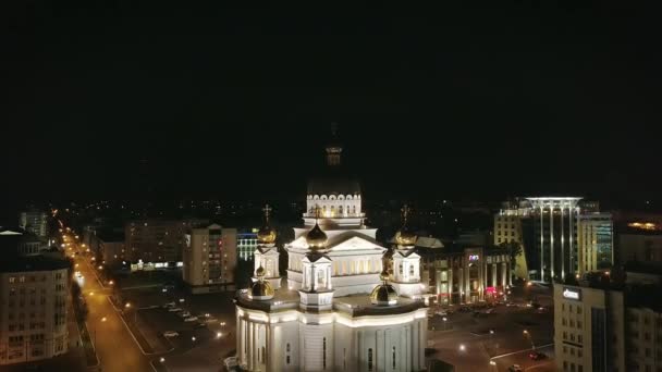 Rusia Saransk Agosto 2017 Catedral San Justo Guerrero Feodor Ushakov — Vídeos de Stock