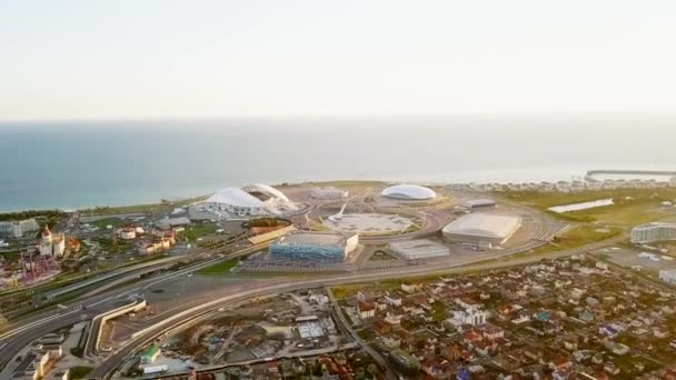 Rusland Sochi September 2017 Panorama Van Olympic Park Sotsji Locatie — Stockvideo