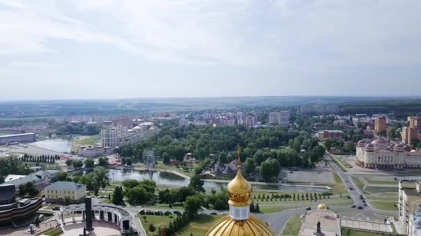 Oroszország Saransk 2017 Augusztus Cathedral Igaz Harcos Feodor Ushakov Éjszakai — Stock videók