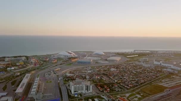 Ρωσία Σότσι Σεπτεμβρίου 2017 Πανόραμα Της Olympic Park Στο Σότσι — Αρχείο Βίντεο