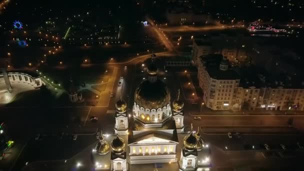 Russia Saransk August 2017 Cathedral Righteous Warrior Feodor Ushakov City — Stock Video