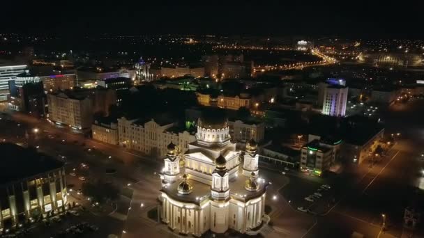 Russia Saransk August 2017 Cathedral Righteous Warrior Feodor Ushakov City — Stock Video