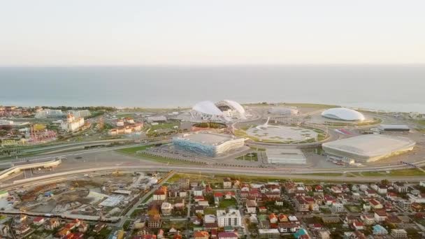 Russland Sotschi September 2017 Panorama Des Olympiaparks Sotschi Austragungsort Der — Stockvideo