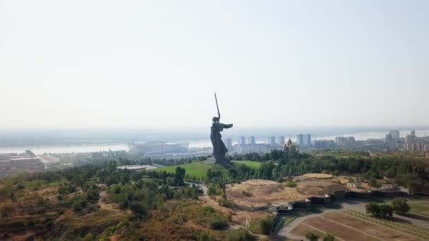 Skulptur Vaterlandsaufruf Kompositorisches Zentrum Des Denkmal Ensembles Den Helden Der — Stockvideo