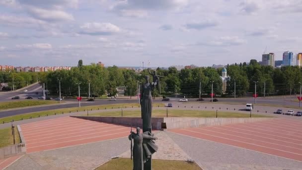 Russie Penza Août 2017 Monument Bravoure Militaire Ouvrière Peuple Penza — Video