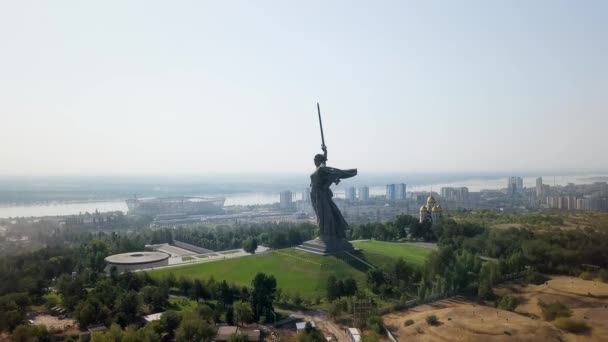 Skulptur Vaterlandsaufruf Kompositorisches Zentrum Des Denkmal Ensembles Den Helden Der — Stockvideo