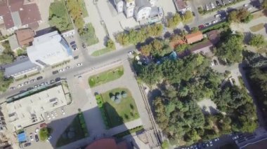 askeri katedral kutsal Prens Alexander Nevsky, şehir Krasnodar, Rusya Federasyonu Hava görünümünü. Video. UltraHD (4k)