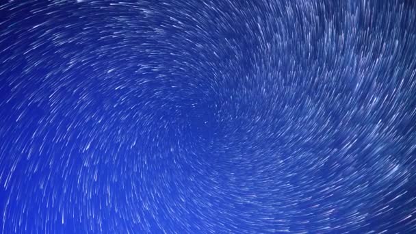 Estrellas Dando Forma Líneas Alrededor Estrella Polar Vídeo Ultrahd — Vídeos de Stock