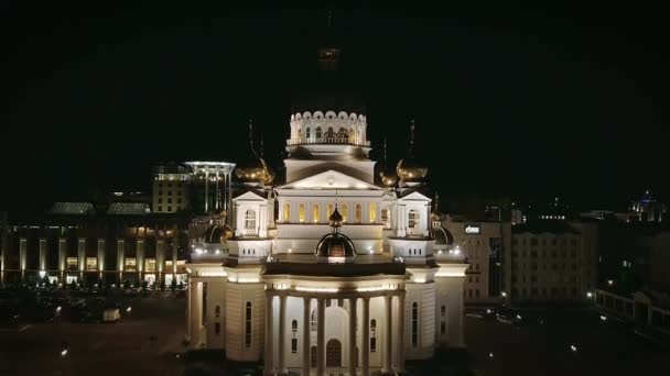 Russia Saransk Agosto 2017 Cattedrale San Giusto Guerriero Feodor Ushakov — Video Stock