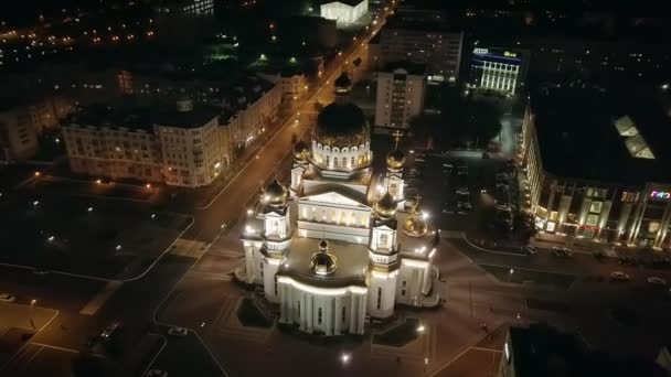Rusia Saransk Agosto 2017 Catedral San Justo Guerrero Feodor Ushakov — Vídeo de stock