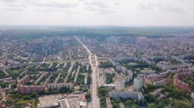 Yaz aylarında hava Penza şehri Panoraması. Penza, Rusya Federasyonu. Video. UltraHD (4k)