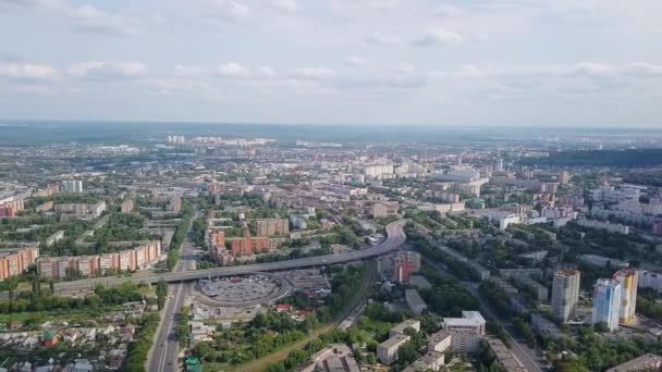 Panorama Över Staden Penza Från Luften Sommaren Penza Ryssland Video — Stockvideo