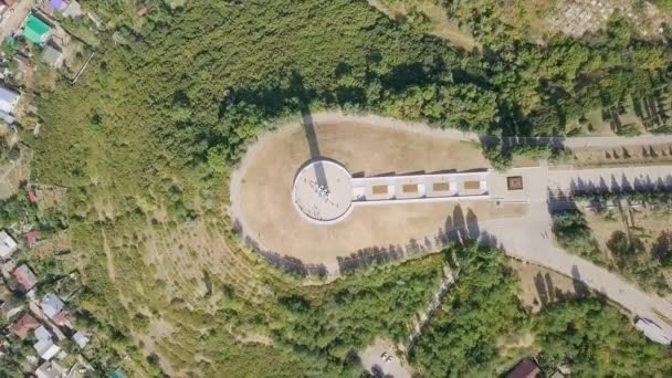 Krane Gedenkkomplex Siegespark Auf Dem Sokolowa Berg Saratow Denkmal Für — Stockvideo