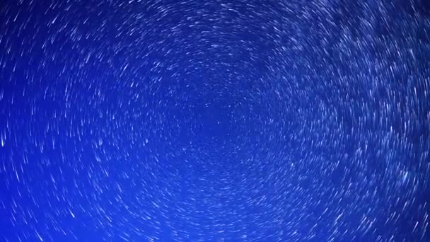 Estrellas Dando Forma Líneas Alrededor Estrella Polar Vídeo Ultrahd — Vídeos de Stock