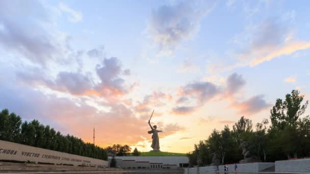 Russland Wolgograd August 2017 Skulptur Mutterland Calling Kompositorisches Zentrum Des — Stockvideo