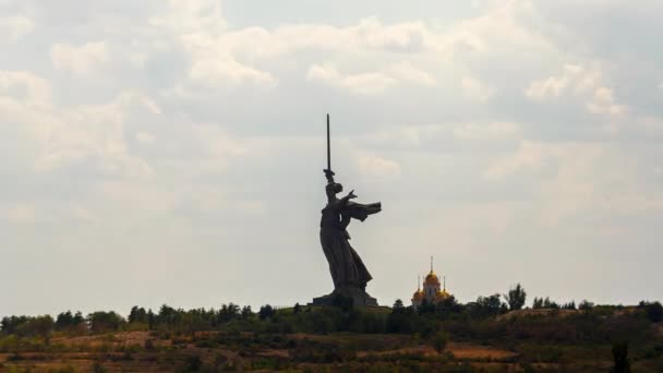 Russland Wolgograd August 2017 Skulptur Mutterland Calling Kompositorisches Zentrum Des — Stockvideo