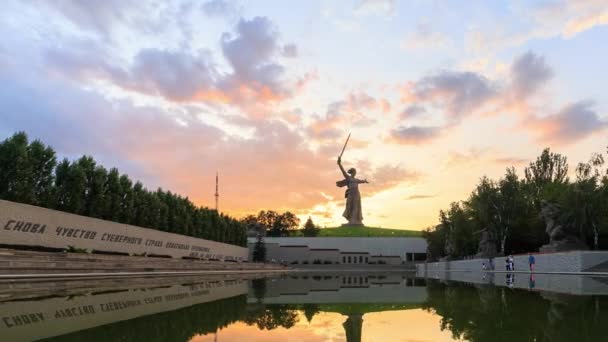Russia Volgograd August 2017 Sculpture Motherland Calling Compositional Center Monument — Stock Video