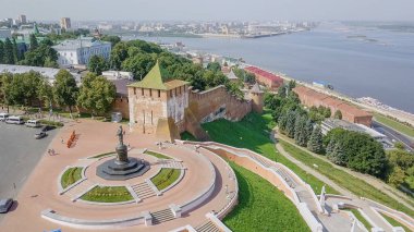 Rusya, Nizhny Novgorod - 21 Ağustos 2017: Chkalov merdiven 