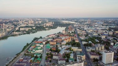 Panoramik bir kazan. Günbatımı, Rusya Federasyonu 