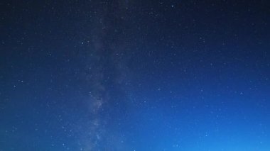 muhteşem gece gökyüzünde, zaman atlamalı hareketli yıldız. Video