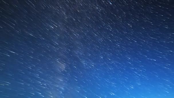 Звезды Формирования Линий Удивительное Ночное Небо Видео — стоковое видео