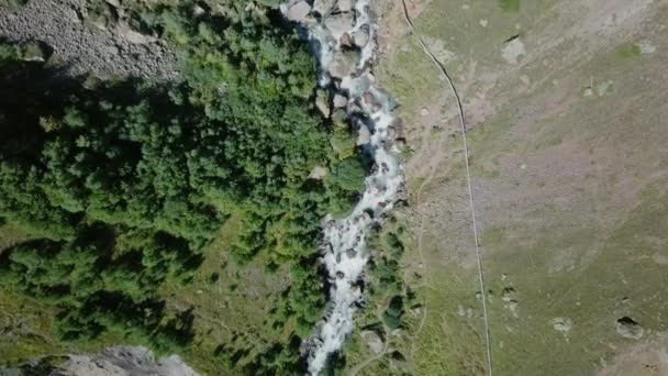 Fantastiska Flygfoto Över Elbrus Berg Sommar Kabardino Balkarien Ryssland Video — Stockvideo