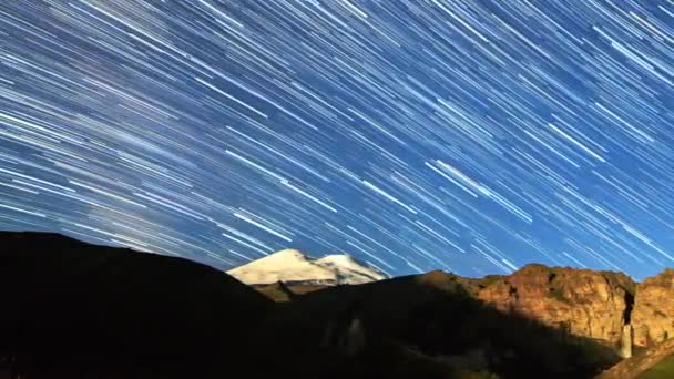 Elbrus 페이드 라인을 그립니다 풍경입니다 러시아 비디오 — 비디오