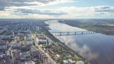 Rusya 'nın Perm kentinin panoramik görüntüsü 