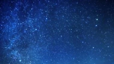 şekillendirme hatları gece gökyüzünde yıldızlar. Video. UltraHD (4k)