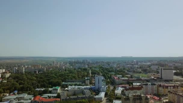 Ogólne Panorama Centrum Miasta Powietrza Rosja Stawropolu Wideo Ultrahd — Wideo stockowe