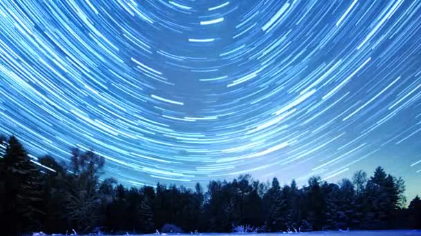 Kutup Yıldızı Etrafında Çizgiler Şekillendirme Yıldız Video Ultrahd — Stok video