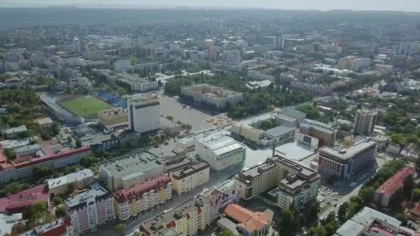 Rússia Stavropol Setembro 2017 Centro Cidade Anjo Guarda Cidade Cruz — Vídeo de Stock