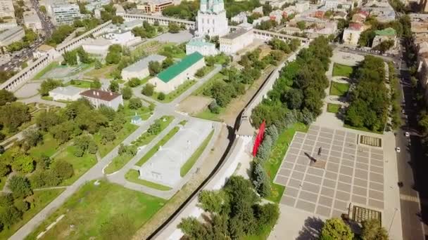 Rusia Astracán Septiembre 2017 Vista Aérea Del Kremlin Astracán Complejo — Vídeos de Stock