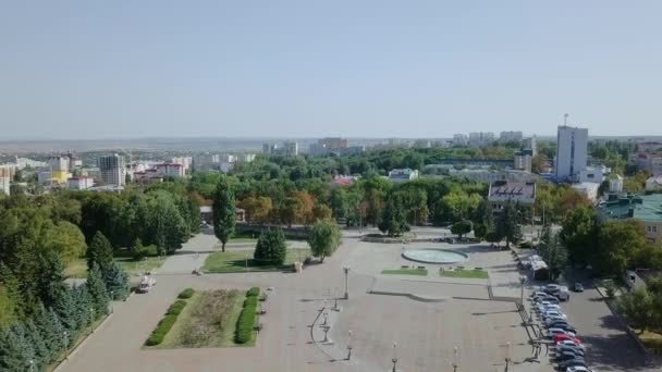 Rússia Stavropol Setembro 2017 Monumento Soldado Guarda Vermelha Vista Praça — Vídeo de Stock
