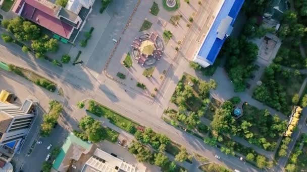 Pagode Van Zeven Dagen Het Centrale Plein Van Lenin Stad — Stockvideo