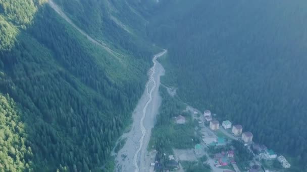 Incredibili Montagne Verdi Dombayskaya Polyana Karachaevo Cherkessia Nel Caucaso Settentrionale — Video Stock