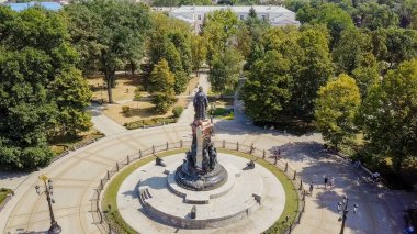Rusya, Krasnodar - 30 Ağustos 2017: Anıt Catherine II - Empress Catherine II Krasnodar onuruna bir anıt. Bu Ekaterinensky Meydanı'nda yer almaktadır. Şehir Krasnodar, Rusya Federasyonu 