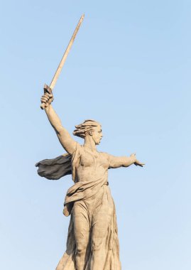 Rusya, Volgograd - 28 Ağustos 2017: Vatan Ca heykel