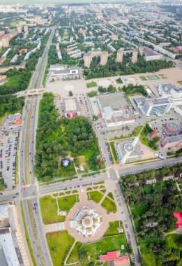 Rusya, Izhevsk - 18 Ağustos 2017: Katedrali kutsal Archangel Michael 