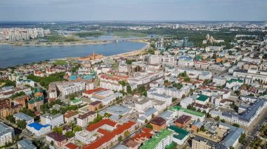 Rusya, Kazan 'ın panoramik görüntüsü 