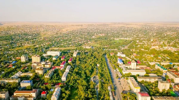 Panoramautsikt över staden av Elista, Kalmuckien, Ryssland — Stockfoto
